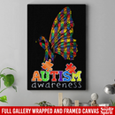 Autism Awareness Canvas - Autism Awareness Butterfly Canvas Wall Art Decor