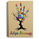 Autism Awareness Canvas - Autism Awareness Hand And Tree Canvas Wall Art Decor