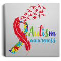 Autism Awareness Canvas - Feather Birds Puzzle Ribbon Cool Autism Awareness Canvas