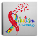 Autism Awareness Canvas - Feather Birds Puzzle Ribbon Cool Autism Awareness Canvas