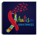 Autism Awareness Canvas - Feather Birds Puzzle Ribbon Cool Autism Awareness Canvas
