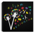 Autism Awareness Canvas - Dandelion Puzzle Pieces Canvas