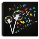 Autism Awareness Canvas - Dandelion Puzzle Pieces Canvas