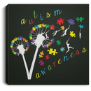 Autism Awareness Canvas - Dandelion Puzzle Pieces Canvas