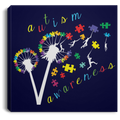 Autism Awareness Canvas - Dandelion Puzzle Pieces Canvas