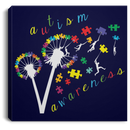 Autism Awareness Canvas - Dandelion Puzzle Pieces Canvas