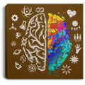 Autism Awareness Brain Science Puzzles Canvas