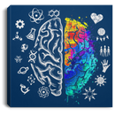 Autism Awareness Brain Science Puzzles Canvas