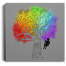 Autism Awareness Canvas - Tree Awareness is Growing Puzzle Piece Canvas