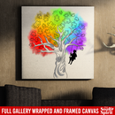 Autism Awareness Canvas - Tree Awareness is Growing Puzzle Piece Canvas