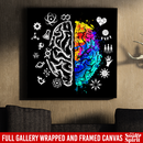Autism Awareness Brain Science Puzzles Canvas