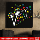 Autism Awareness Canvas - Dandelion Puzzle Pieces Canvas