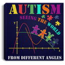 Autism Awareness Canvas - Autism Seeing The World From A Different Angle Canvas Wall Art Decor