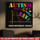 Autism Awareness Canvas - Autism Seeing The World From A Different Angle Canvas Wall Art Decor