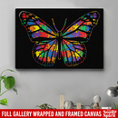 Autism Awareness Canvas - Butterfly Puzzle Piece Autism Awareness Canvas Wall Art Decor