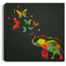 Autism Awareness Canvas - Elephant And Butterfly Canvas Wall Art Decor