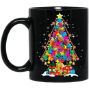 Autism Shaped as Christmas Tree Printed Mug 11 Oz - 15 Oz CustomCat