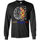 Autism T-Shirt Accept Understand Love Brain Puzzle Piece Awareness Day Gift Tee Shirts CustomCat