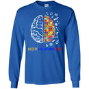 Autism T-Shirt Accept Understand Love Brain Puzzle Piece Awareness Day Gift Tee Shirts CustomCat