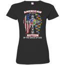 Autism T-Shirt American By Birth Autism By The Grace Of God Eagle Flag US Tee Shirts CustomCat