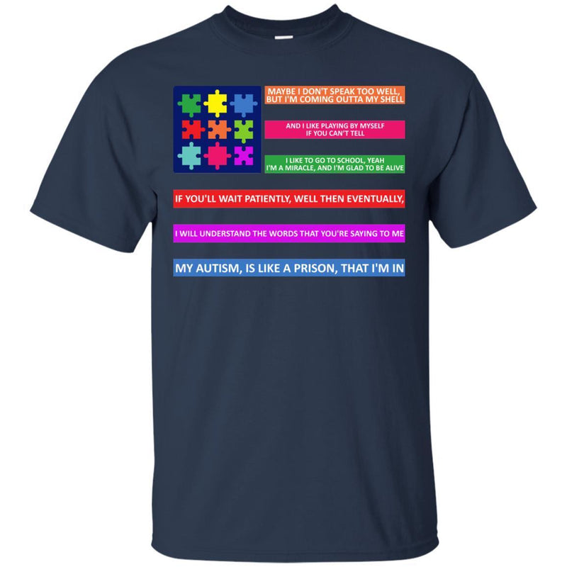 Autism T Shirt American Flag With Puzzle Shirts CustomCat