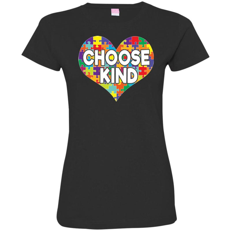 Autism T-Shirt Autism Awareness Choose Kind Heart Puzzle Piece Shirts CustomCat