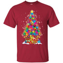 Autism T-Shirt Autism Awareness Puzzle Piece Christmas Tree Puzzle Piece T Shirts CustomCat