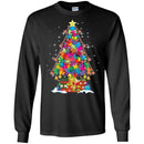 Autism T-Shirt Autism Awareness Puzzle Piece Christmas Tree Puzzle Piece T Shirts CustomCat