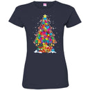 Autism T-Shirt Autism Awareness Puzzle Piece Christmas Tree Puzzle Piece T Shirts CustomCat