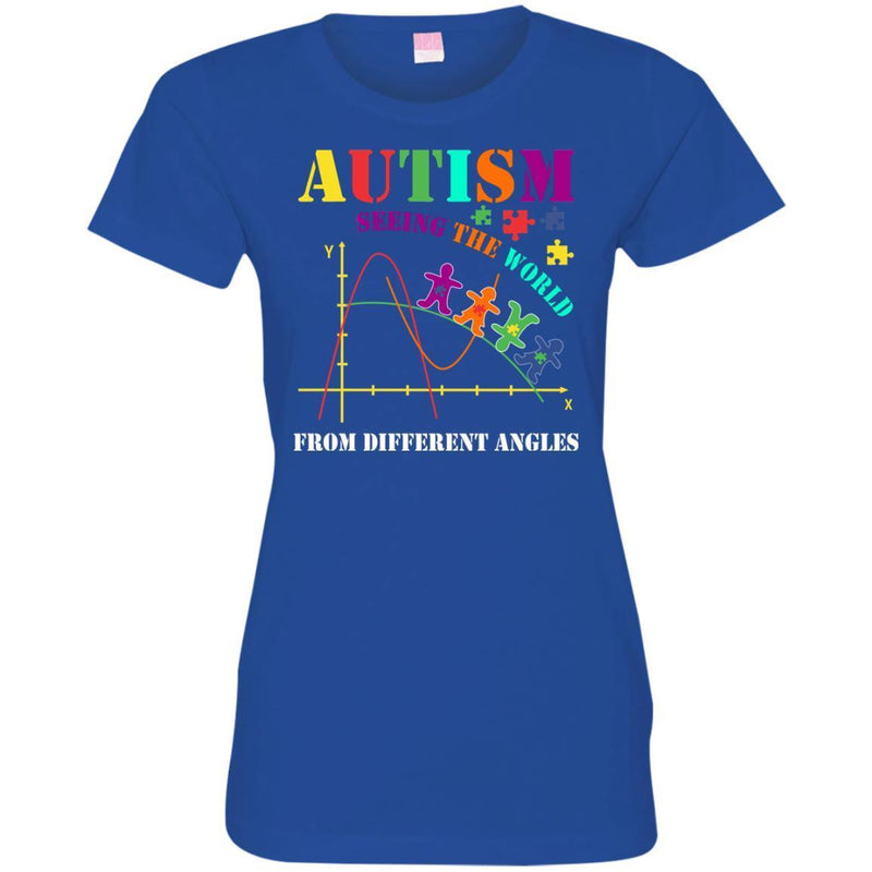 Autism T-Shirt Autism Awareness Seeing The World From Different Angles Cute Tees Gift Shirts CustomCat