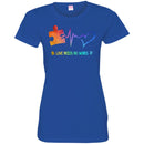 Autism T-Shirt Autism Love Needs No Words Heartbeat Puzzle Awareness Men Women Boys Shirts CustomCat