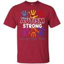 Autism T-Shirt Autism Strong Love Support Educate Advocate Shirts CustomCat
