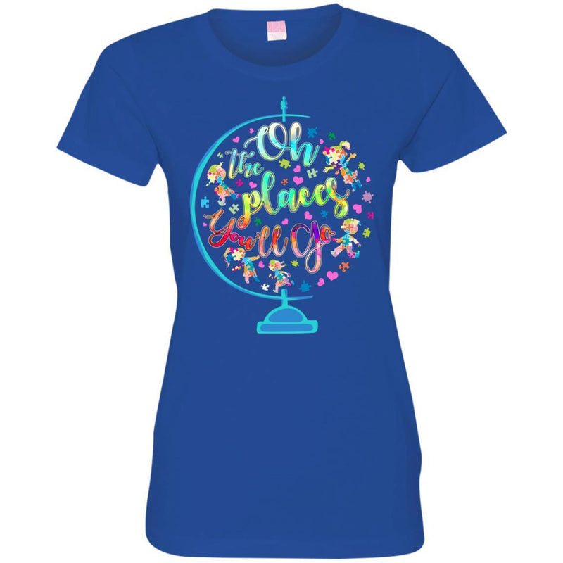 Autism T-Shirt Dr.Seuss Oh The Places You'll Go shirts CustomCat