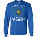 Autism T-Shirt I Am His Voice He Is My Heart Puzzle Piece Awareness Day Gift Tee Shirts CustomCat