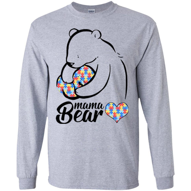 Autism T-Shirt Mama Bear Awareness Day Gift Tee Shirts CustomCat