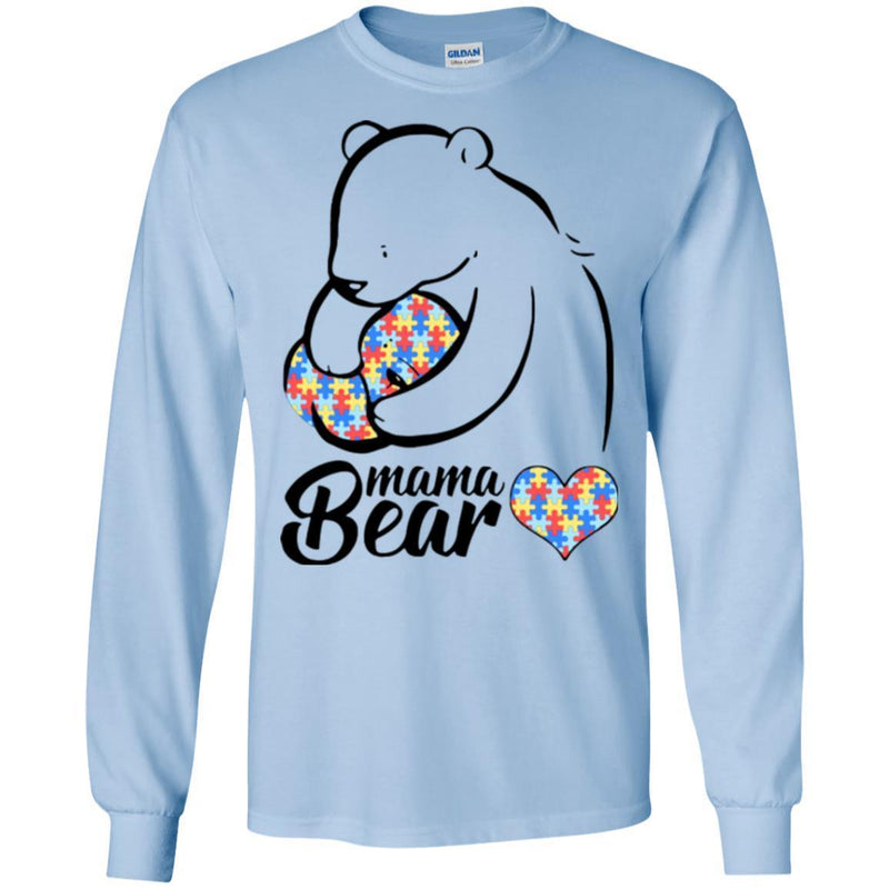 Autism T-Shirt Mama Bear Awareness Day Gift Tee Shirts CustomCat