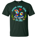Autism T-Shirt Mom And Son Best Friends For Life Cute Mother Awareness Heart Tee Shirt CustomCat