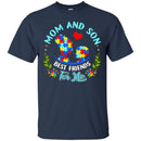 Autism T-Shirt Mom And Son Best Friends For Life Cute Mother Awareness Heart Tee Shirt CustomCat
