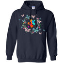 Autism T-Shirt The Pieces Fit Flowers Butterfly Autism Awareness Gift Tees Shirts CustomCat