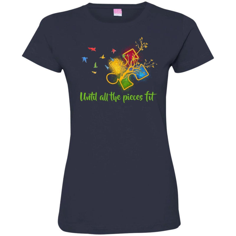 Autism T-Shirt Until All The Pieces Fit Puzzle Piece Awareness Day Gift Tee Shirts CustomCat