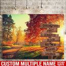 Autumn Road Color Personalized Multi-Names Canvas Family - CANLA75 - CustomCat