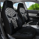 Awesome Skull Gun Car Seat Cover (Set Of 2)