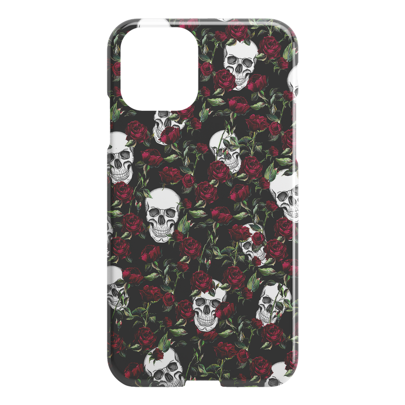 Awesome Skull Hide Under Rose Skull iPhone Case teelaunch