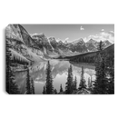 Back And White Sunset View Over Lake And Mountain Range Canvas Wall Art Family - CANLA75 - CustomCat