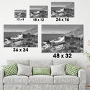 Beach Mountain Range Multi Names Premium Canvas Crossroads Personalized Canvas Wall Art Black And White, Family Street Sign Family Name Art Family - CANLA75 - CustomCat