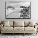 Beach Ocean Scenery Multi Names Premium Canvas Crossroads Personalized Canvas Wall Art - Family Street Sign Family Name Art Canvas For Home Decor Custom Family - CANLA75 - CustomCat