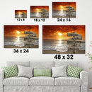 Beach Ocean Sunset Multi Names Premium Canvas Crossroads Personalized Canvas Wall Art, Family Street Sign Family Name Art Canvas For Home Decor Custom Canvas Family - CANLA75 - CustomCat