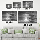 Beach Ocean Sunset Multi Names Premium Canvas Crossroads Personalized Canvas Wall Art, Family Street Sign Family Name Art Canvas For Home Decor Custom Family - CANLA75 - CustomCat