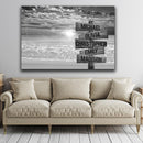 Beach Ocean Sunset Multi Names Premium Canvas Crossroads Personalized Canvas Wall Art, Family Street Sign Family Name Art Canvas For Home Decor Custom Family - CANLA75 - CustomCat