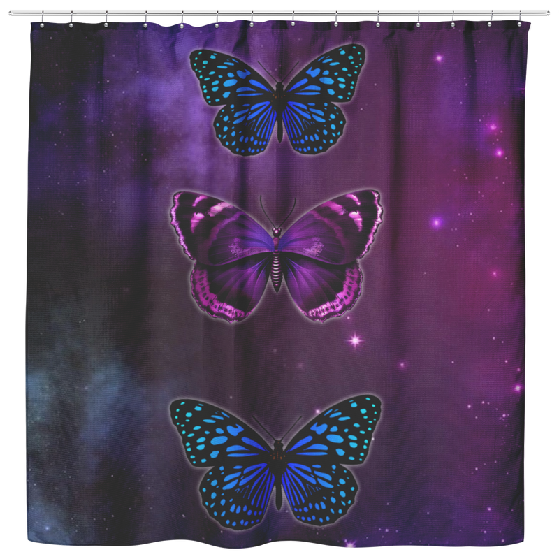 Beautiful 3 Butterflies Shower Curtains Bathroom Decor
